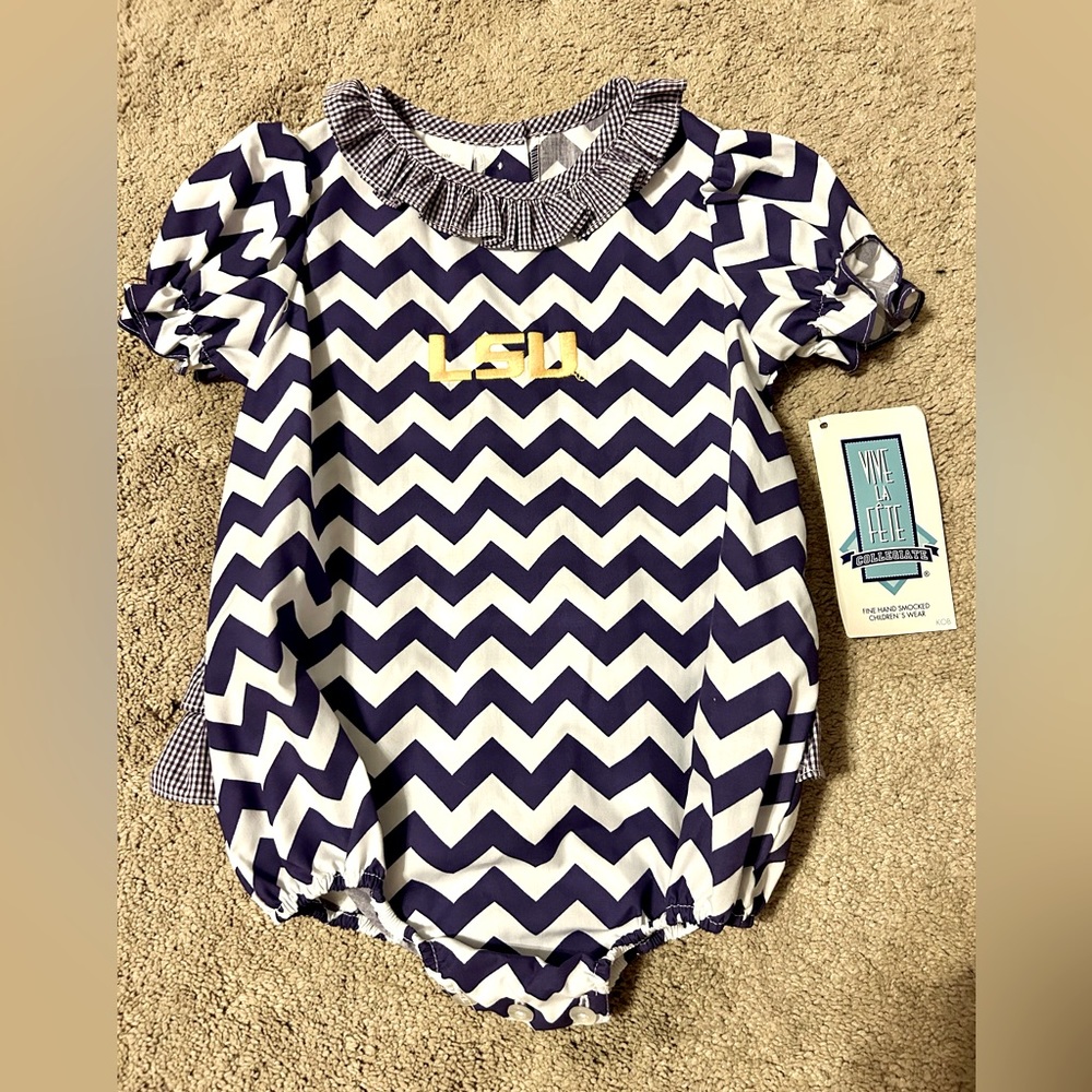 18 month LSU baby girl outfit bubble
